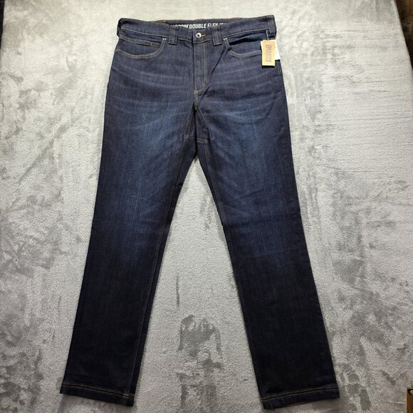 Duluth Trading Co Jeans Mens 36x34 Blue Ballroom Double Flex Slim Fit Denim - Picture 1 of 12